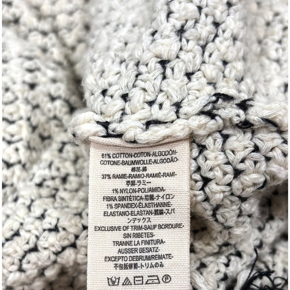 Free People Love Me Tender Fringe Open Front Hooded Cardigan Cotton - Medium - Picture 6 of 6